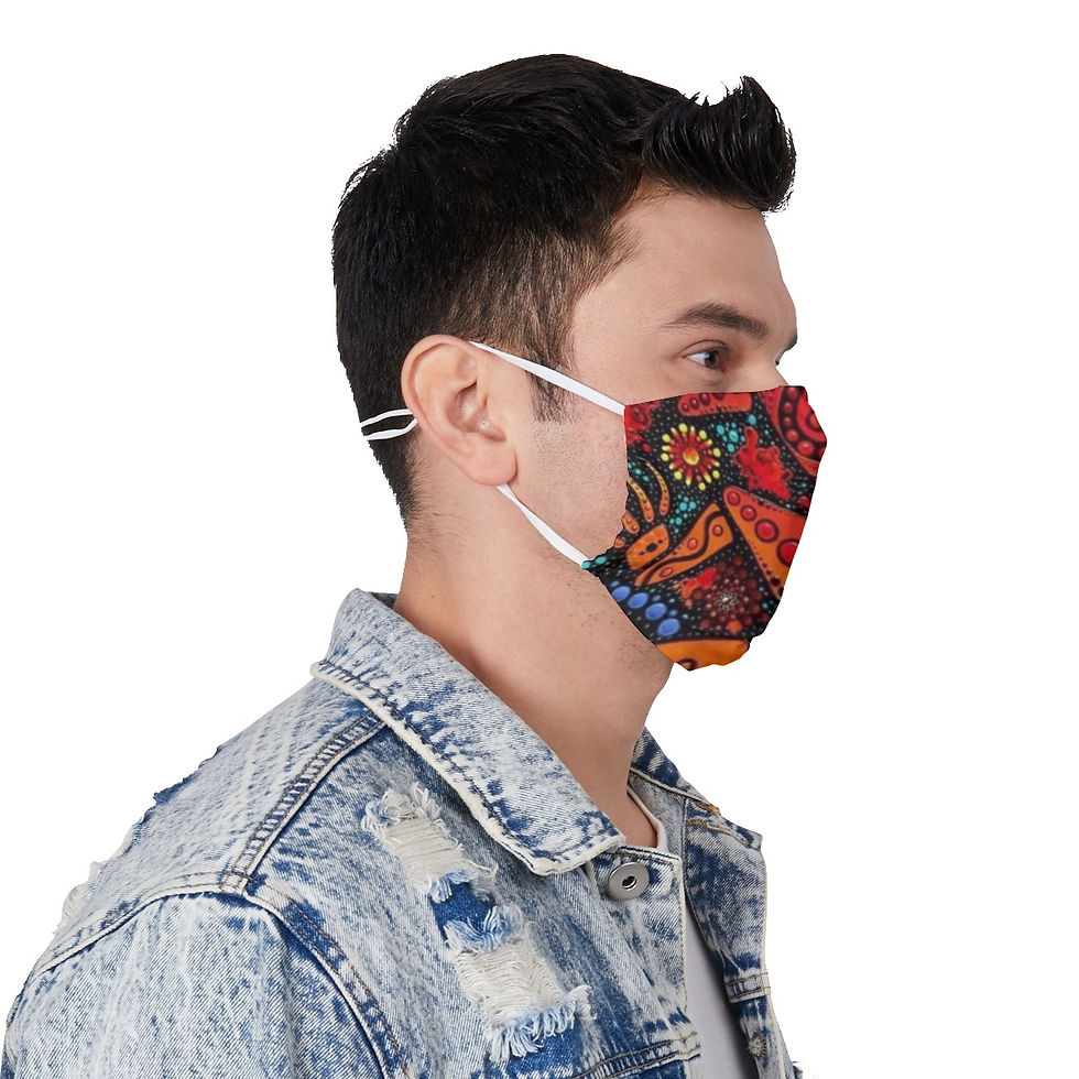 Thumbnail: All-Over Print Face Mask with Adjustable Ear Loops