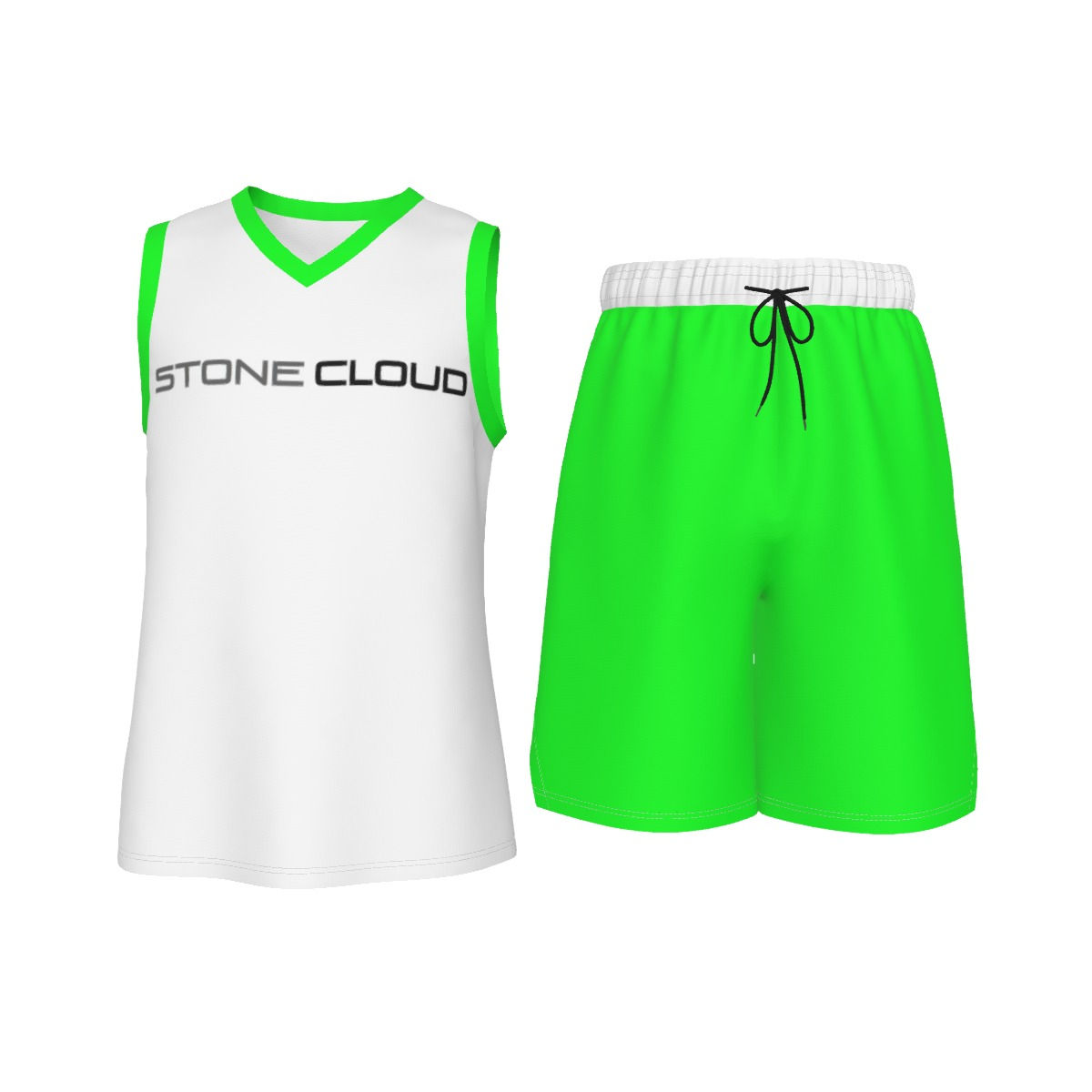 All-Over Print Men's V Neck Basketball Suit