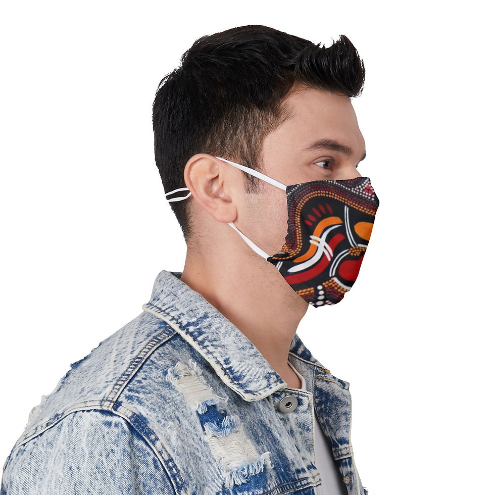 Thumbnail: All-Over Print Face Mask with Adjustable Ear Loops