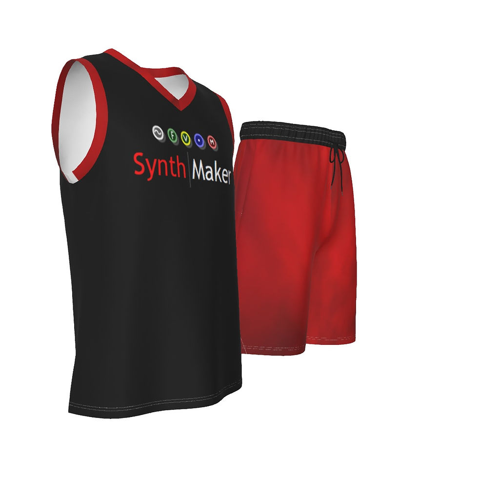 Thumbnail: All-Over Print Men's V Neck Basketball Suit