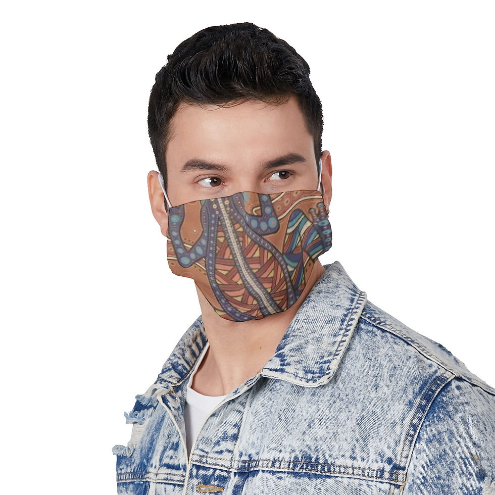 All-Over Print Face Mask with Adjustable Ear Loops