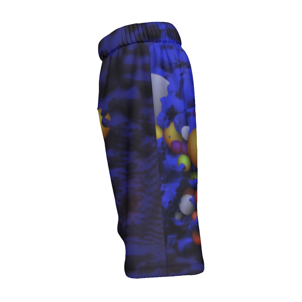 Thumbnail: All-Over Print Men"s Beach Pants With Lining