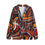 Thumbnail: All-Over Print Unisex V-neck Knitted Fleece Cardigan With Button Closure