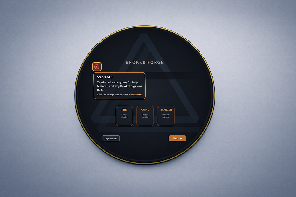 BROKER FORGE main UI
