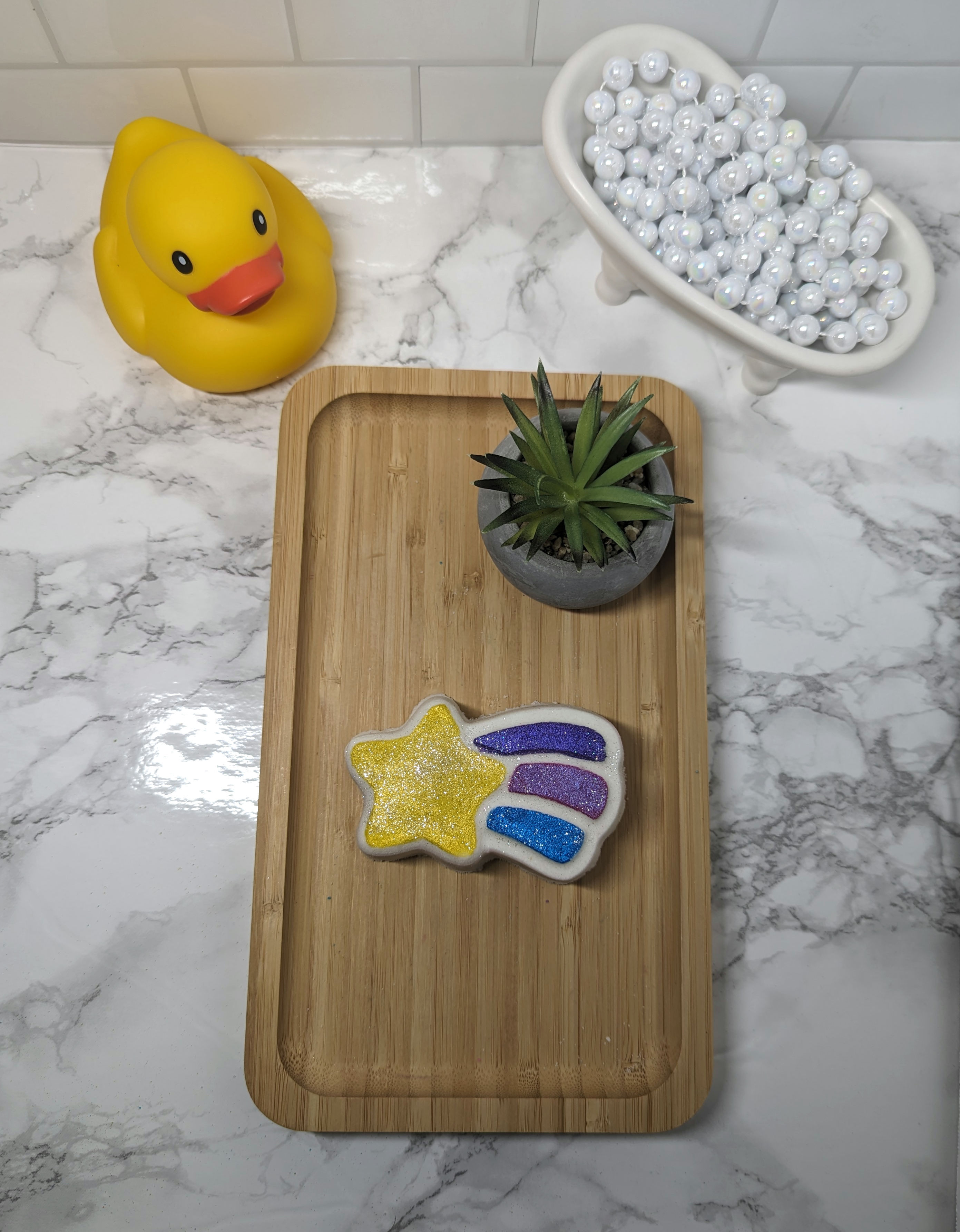 Bombe de bain étoile filante arc-en-ciel