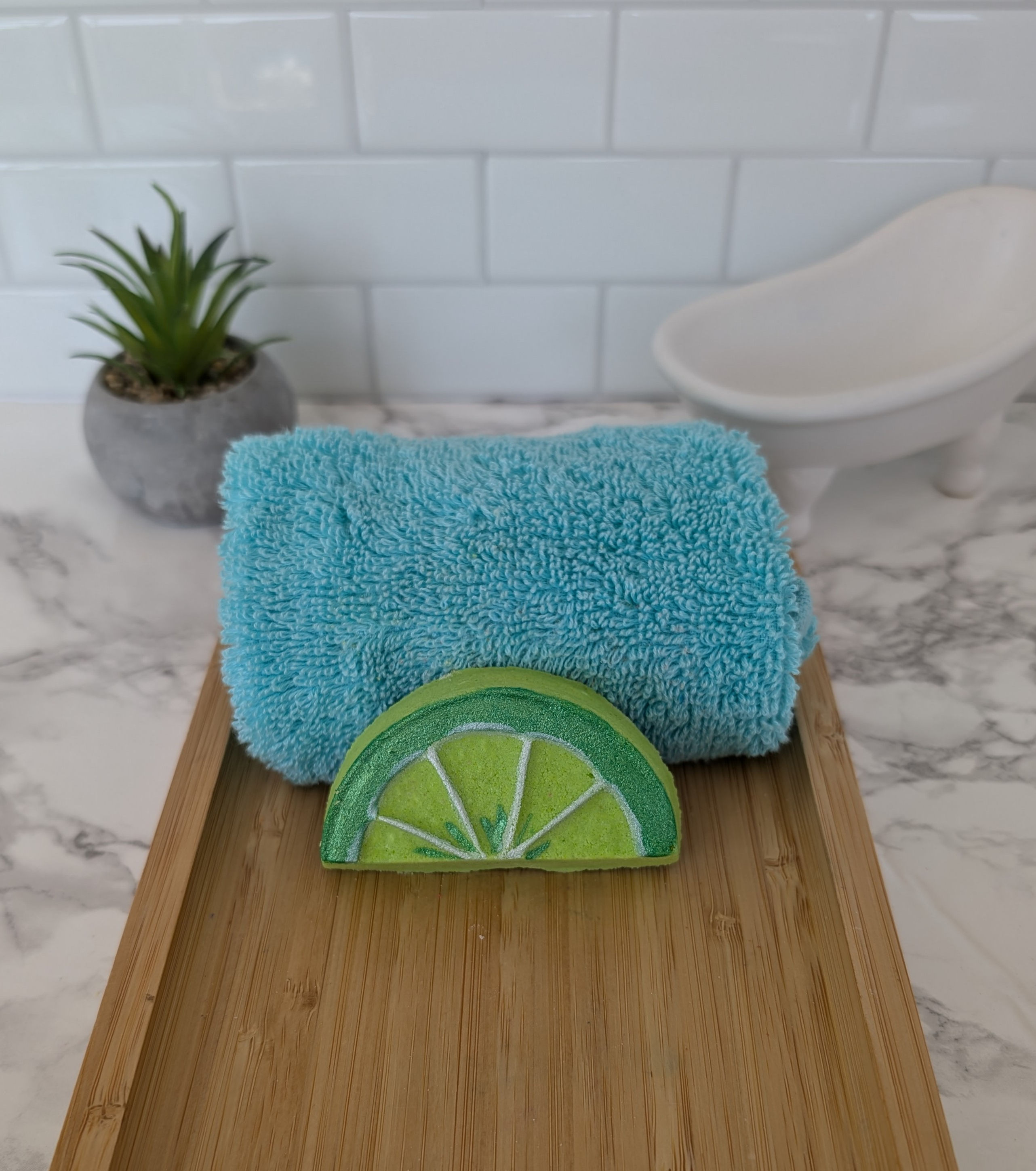 Mini bombe de bain lime