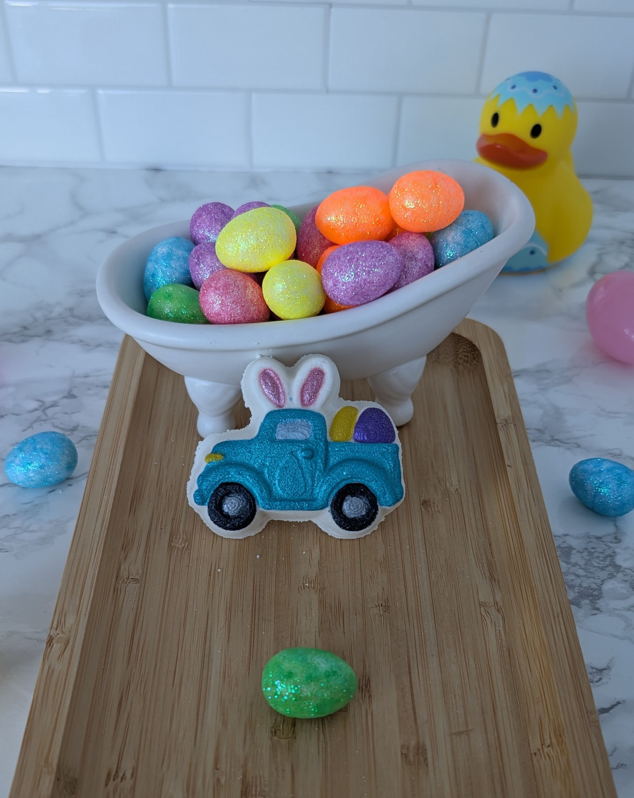 Petite bombe de bain camion de Pâques