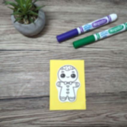 Gingerbread coloring magnet (Christmas)