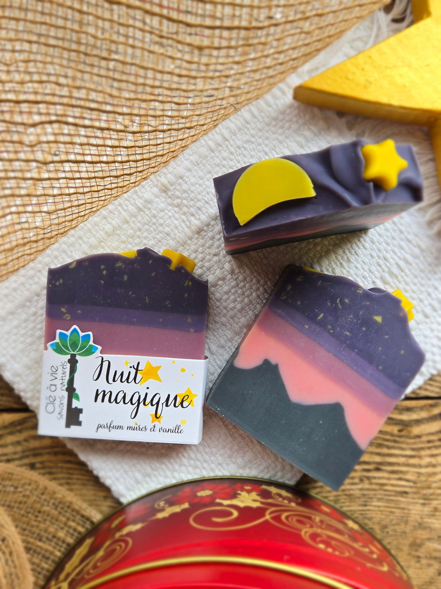 Miniature : Savon nuit magique (mûre et vanille) - clé à vie