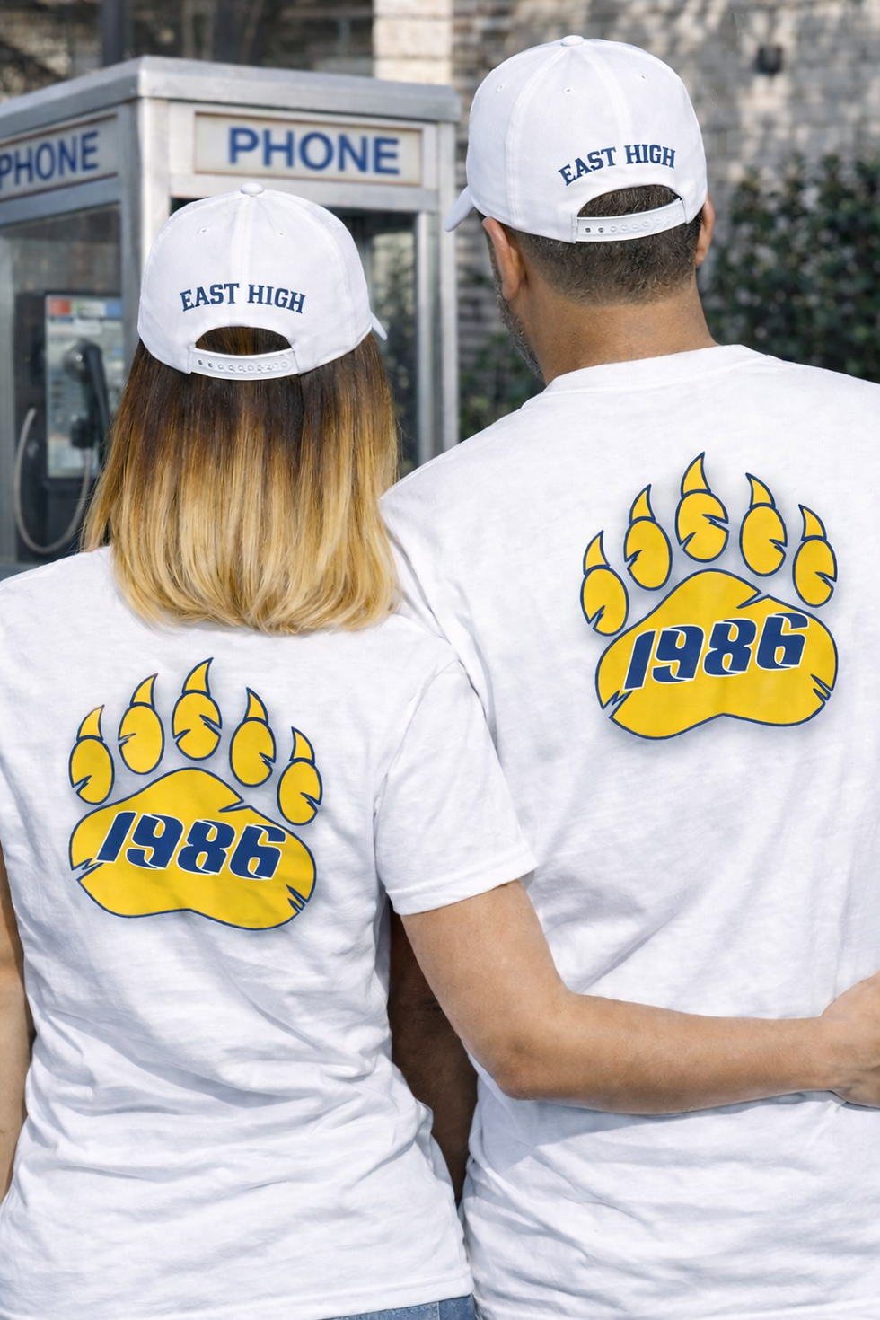 Thumbnail: Couples Bundle - East High Reunion Collection - T-shirt & Hat (2): White
