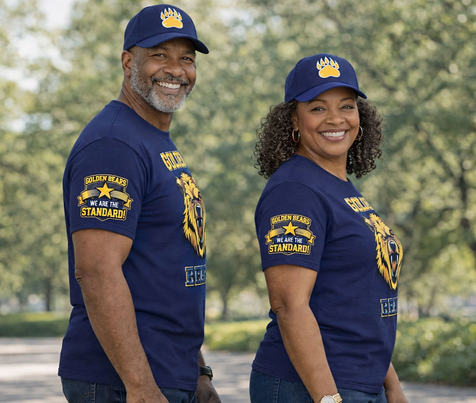Thumbnail: Couples Bundle - East High Classic Collection - T-shirt & Hat (2): Blue