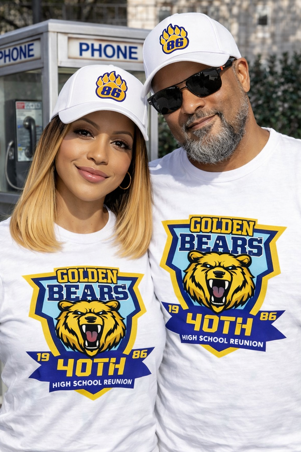 Thumbnail: Couples Bundle - East High Reunion Collection - T-shirt & Hat (2): White
