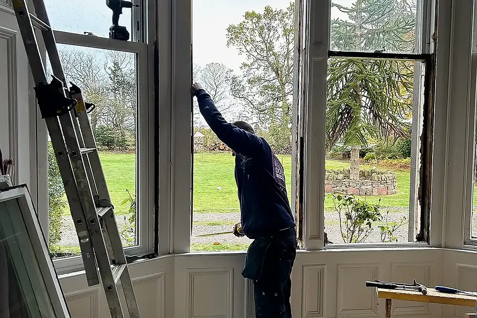 Windows installation in Arbroath featuring window fitter