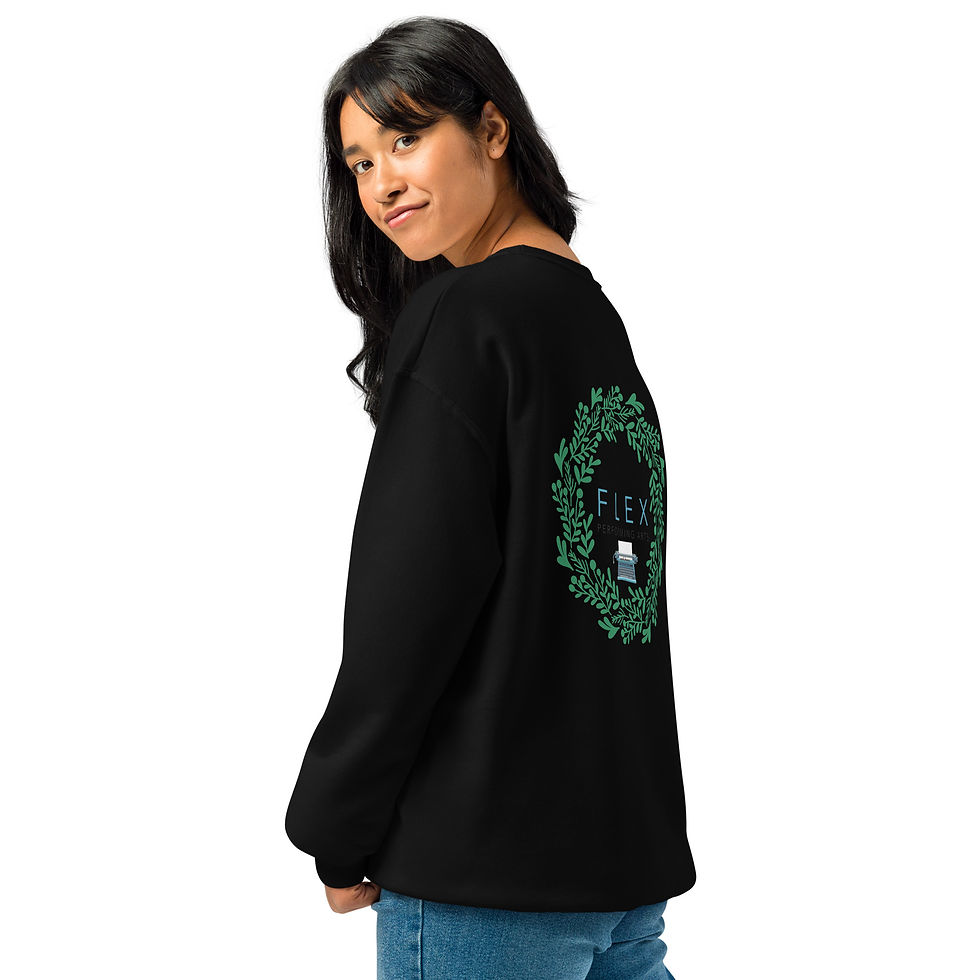 Typewriter Wreath Crew neck sweatshirt