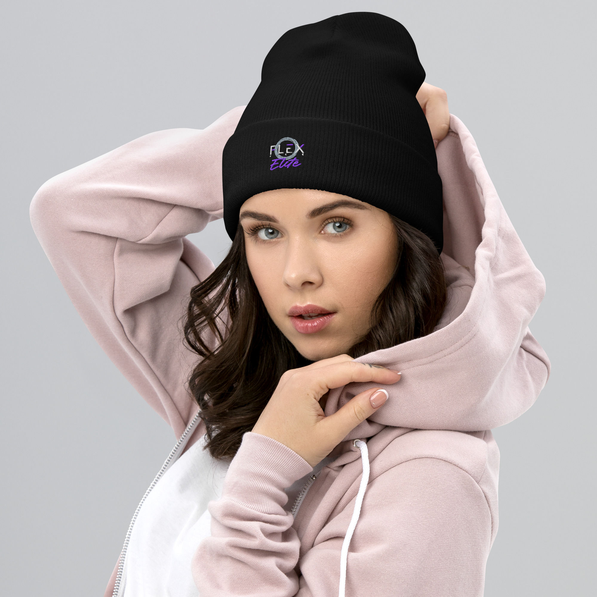 Elite-3D Puff Logo-Cuffed Beanie