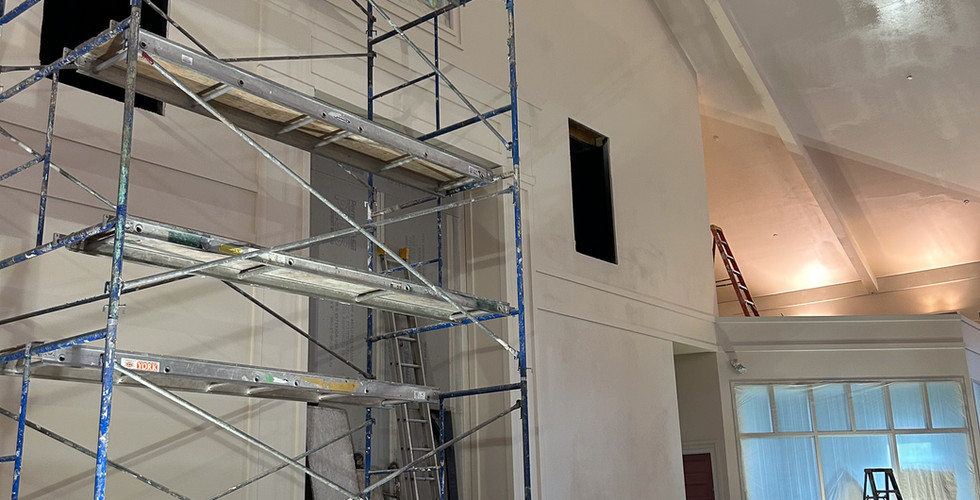 South wall in primer, ready for paint