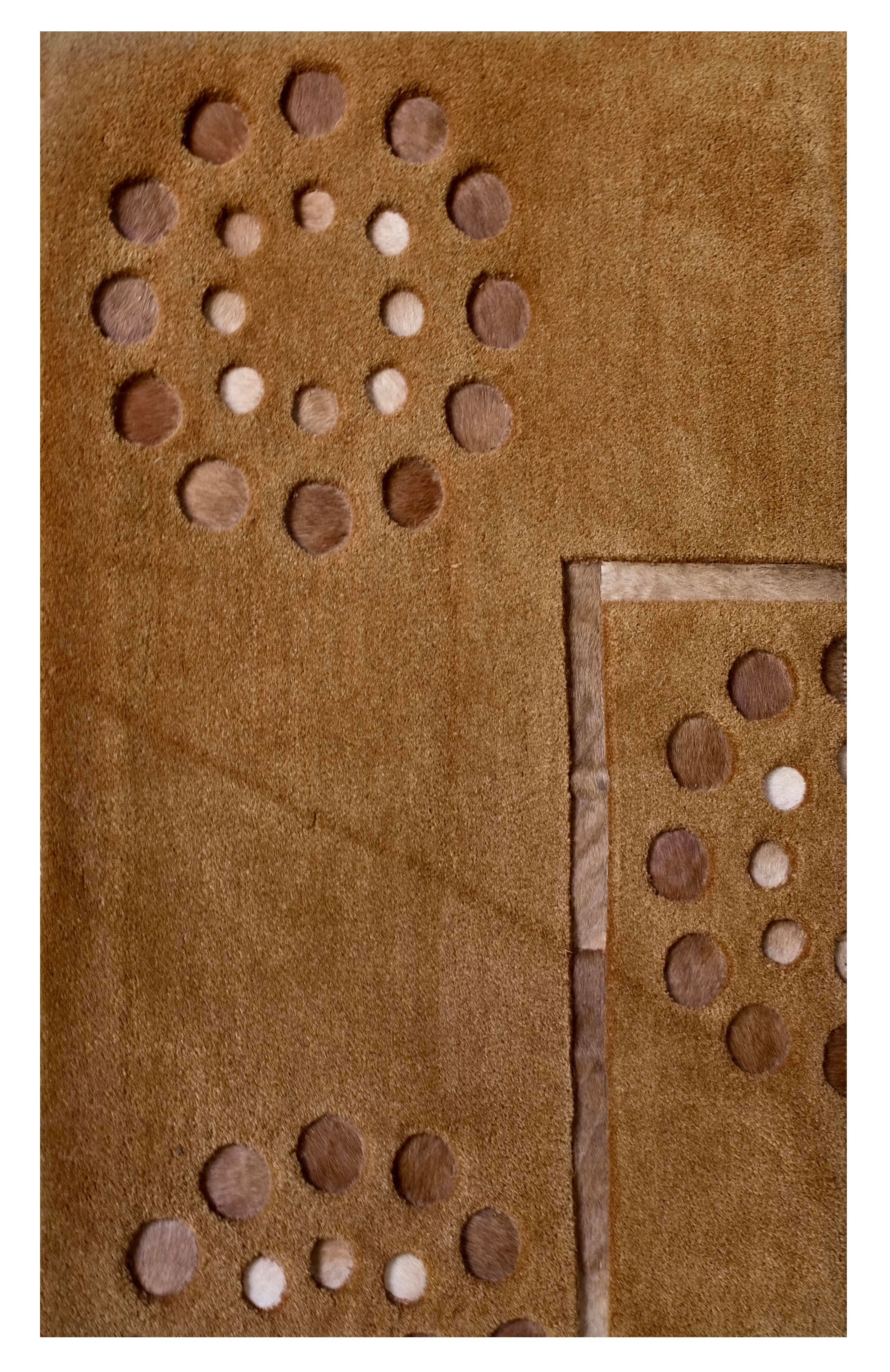 2863 - 60x90 - 2x3 - Hand Tufted - Wool & Leather