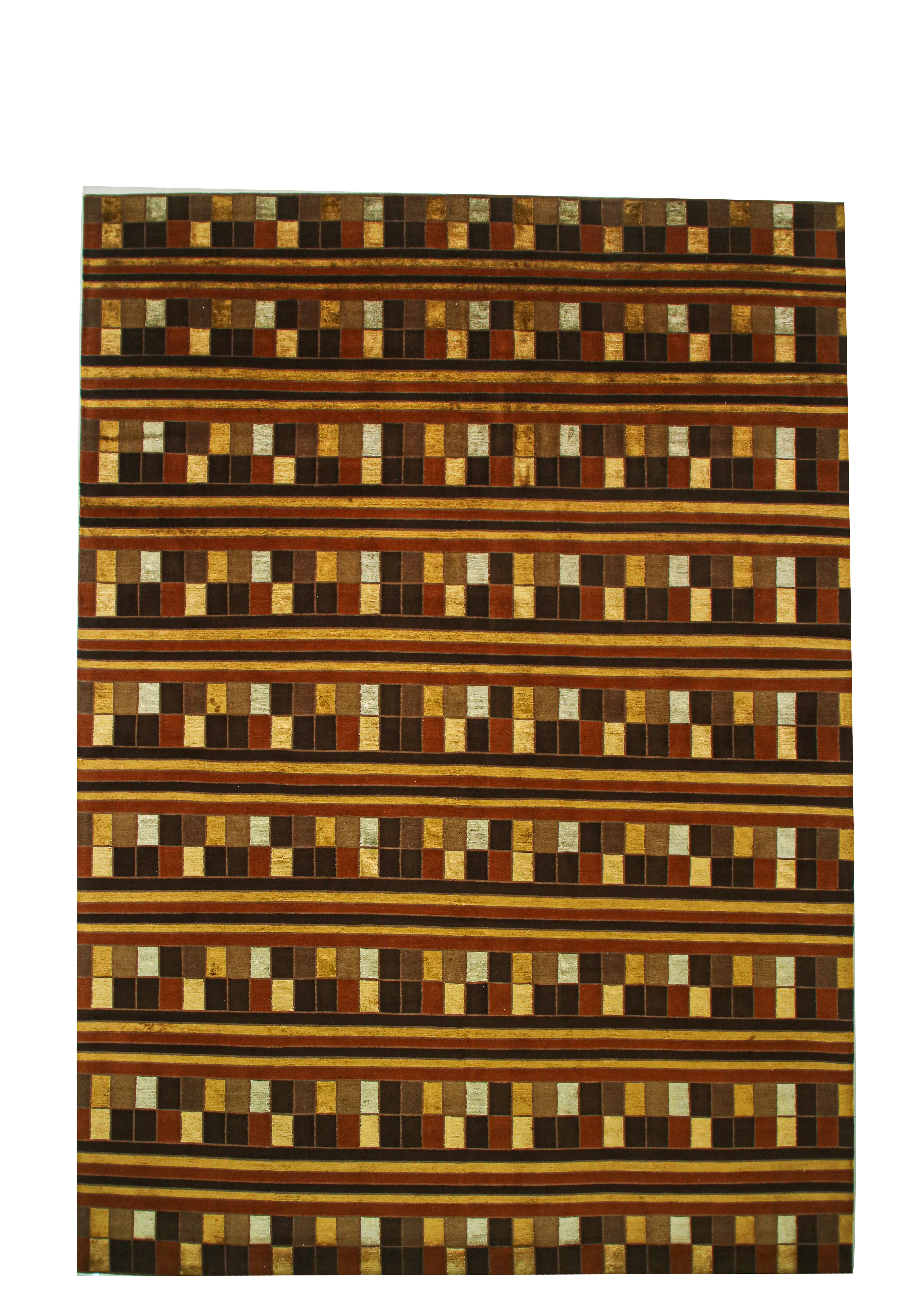 0153 - 244x305 - 8x10 - 100 Knot - Wool & Silk