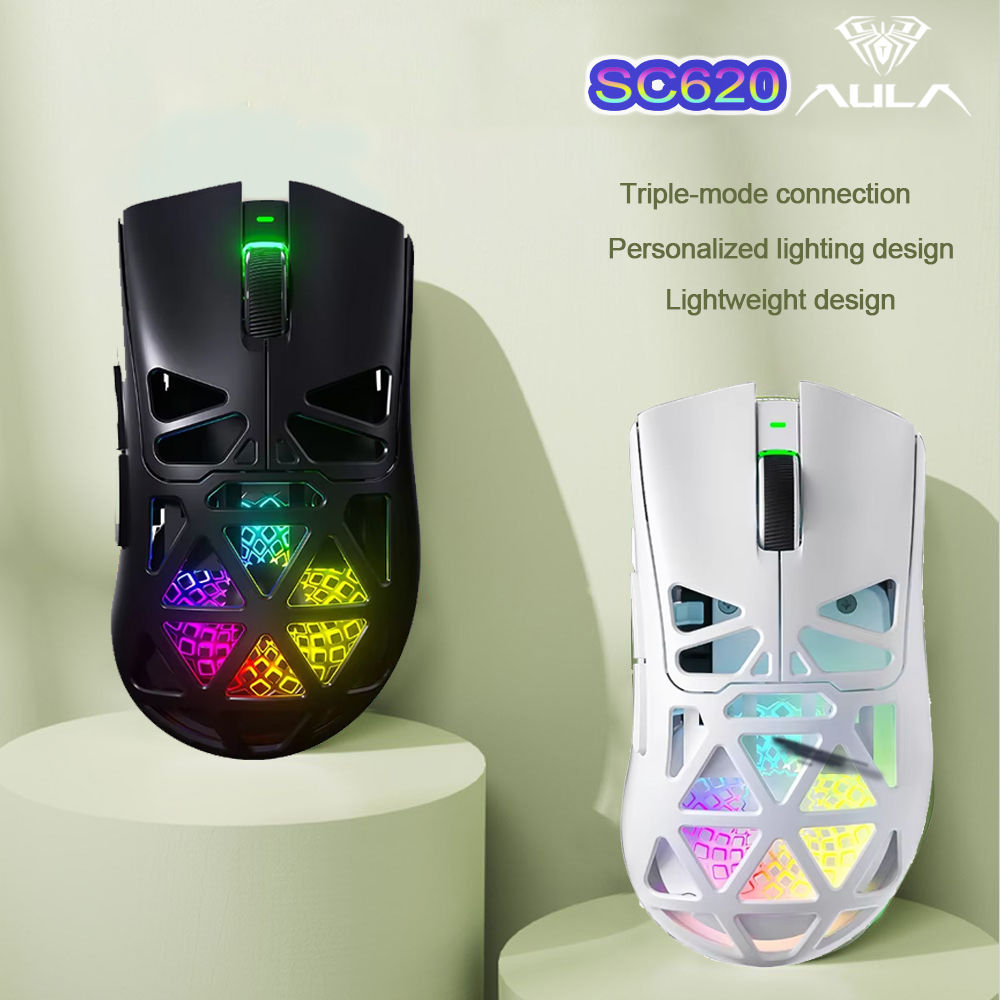 AULA SC620 Ultra-Light Gaming Mouse - RGB Precision