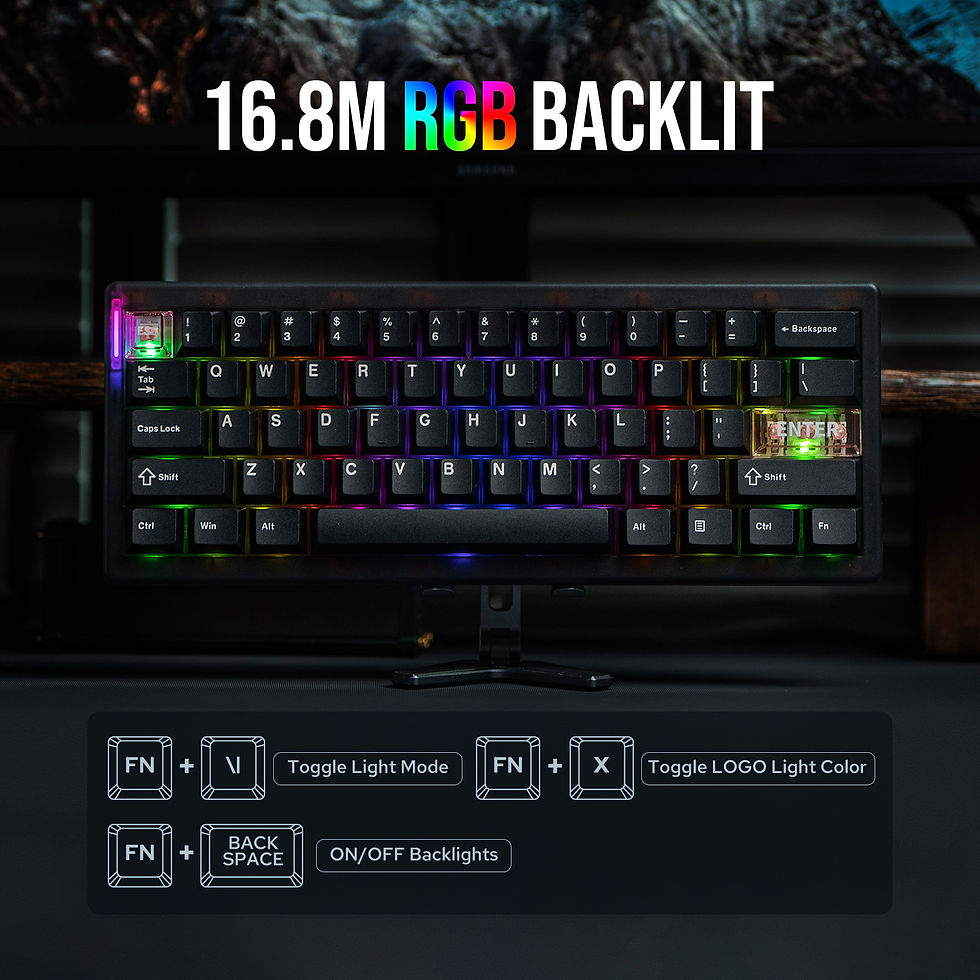 Thumbnail: CIDOO QK61 V2 Custom Mechanical Keyboard - 60% Tri-Mode & VIA Programmable