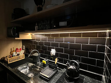 Detalhe da cozinha do Bangalô Oiti