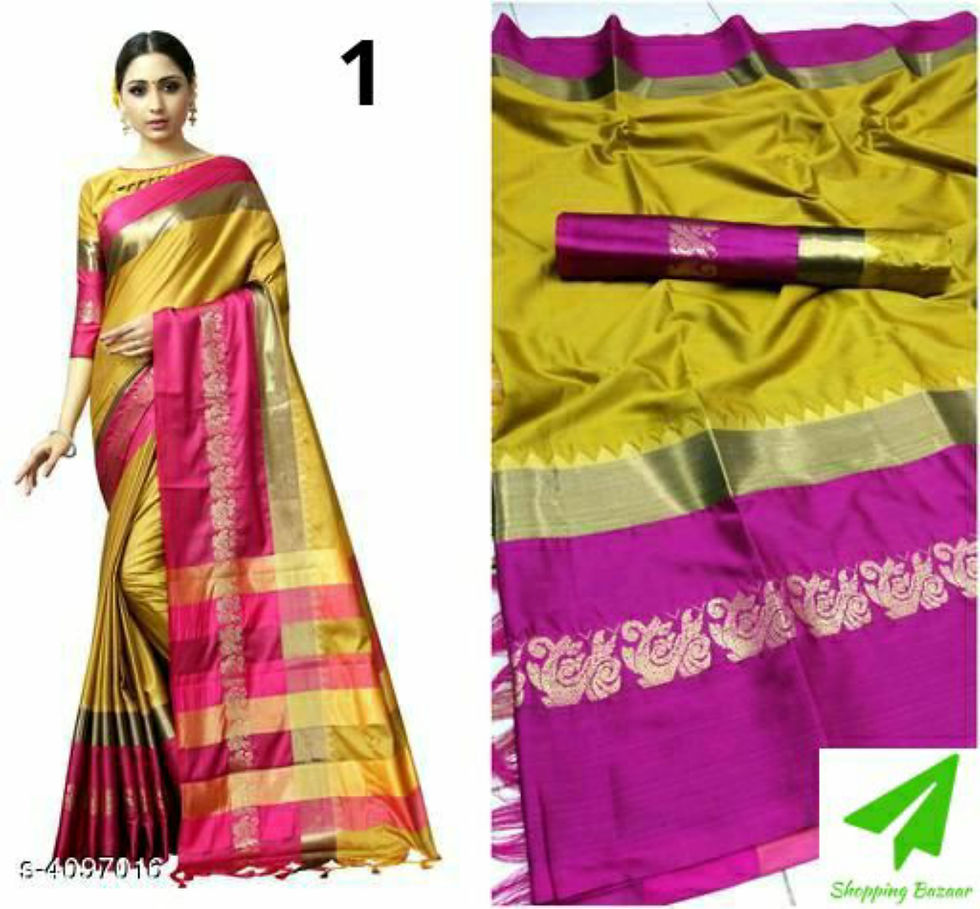 Thumbnail: Original Soft Cotton Silk Saree with Blouse