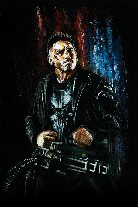 Punisher with gun, Jon Bernthal