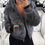 Thumbnail: Women's Faux Fur Hooded Bomber Jacket 
