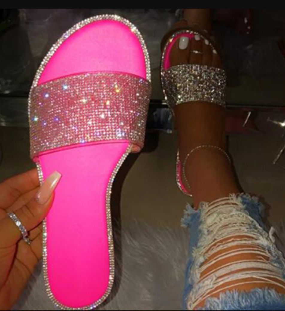 Thumbnail: Women's Sparkle Flat Sandals 