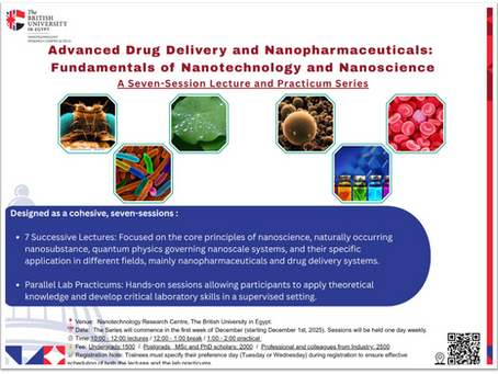 Advanced Drug Delivery and Nanopharmaceuticals: Fundamentals of Nanotechnology and Nanoscience — A Seven-Session Lecture and Practicum Series