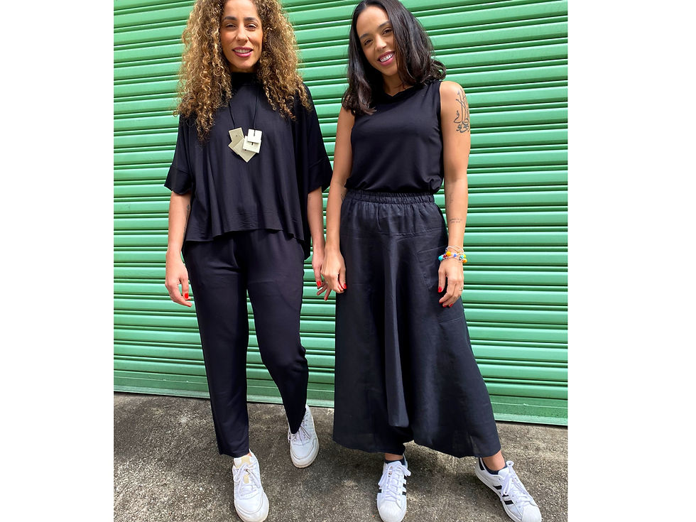 calça tomoe • linho preto