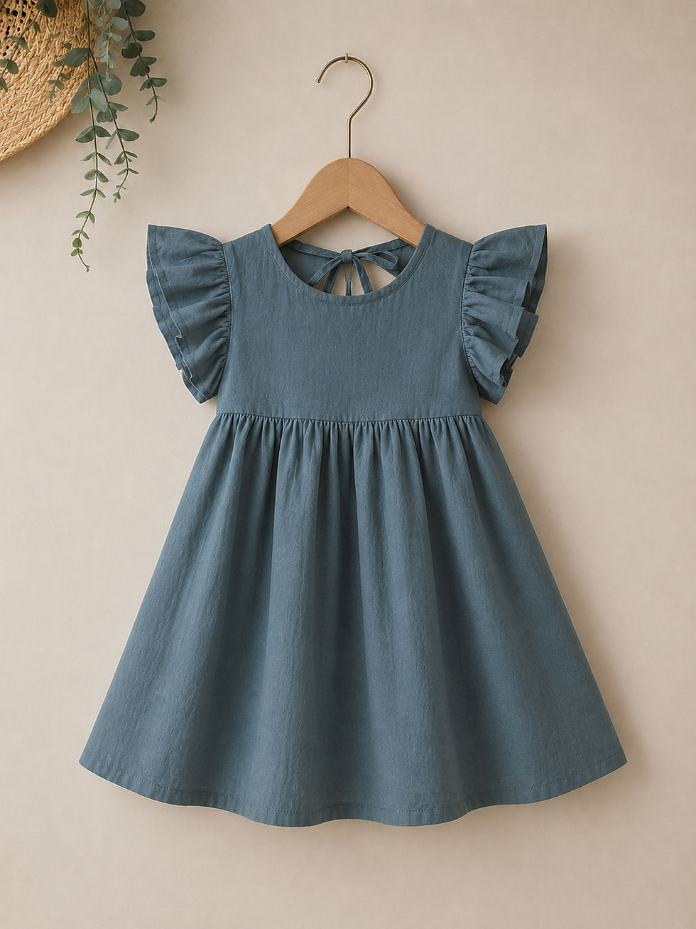 Thumbnail: Penelope | Flutter Sleeve Cotton Dress
