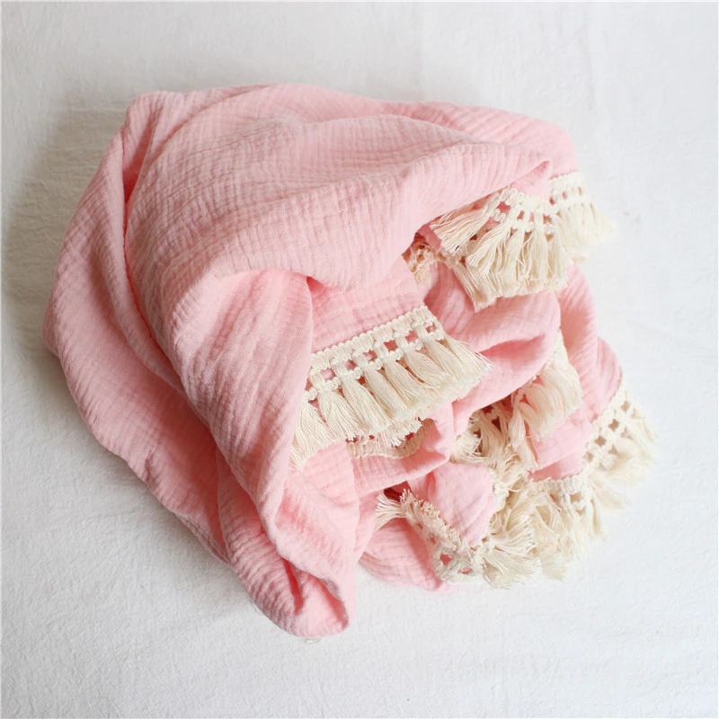 Thumbnail: Tassel Fringe Swaddle Blanket