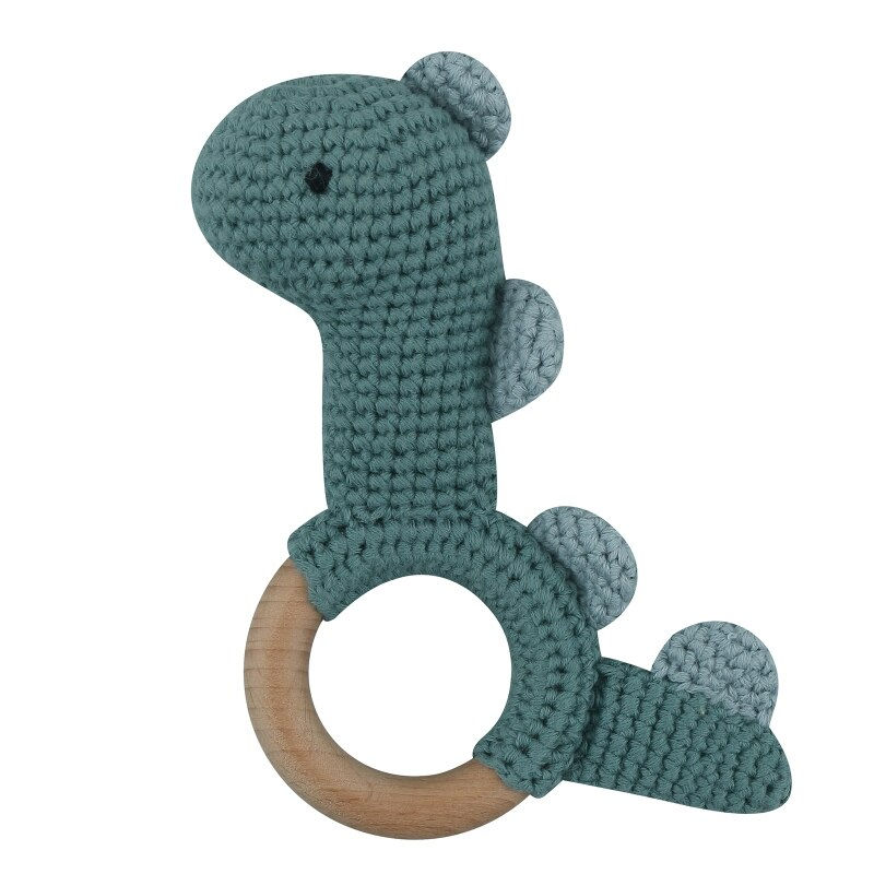 Thumbnail: Crochet Dinosaur Teether Toy