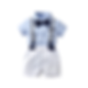 Baby Boy Formal Outfit | Short Sleeve Romper Bow Tie Set