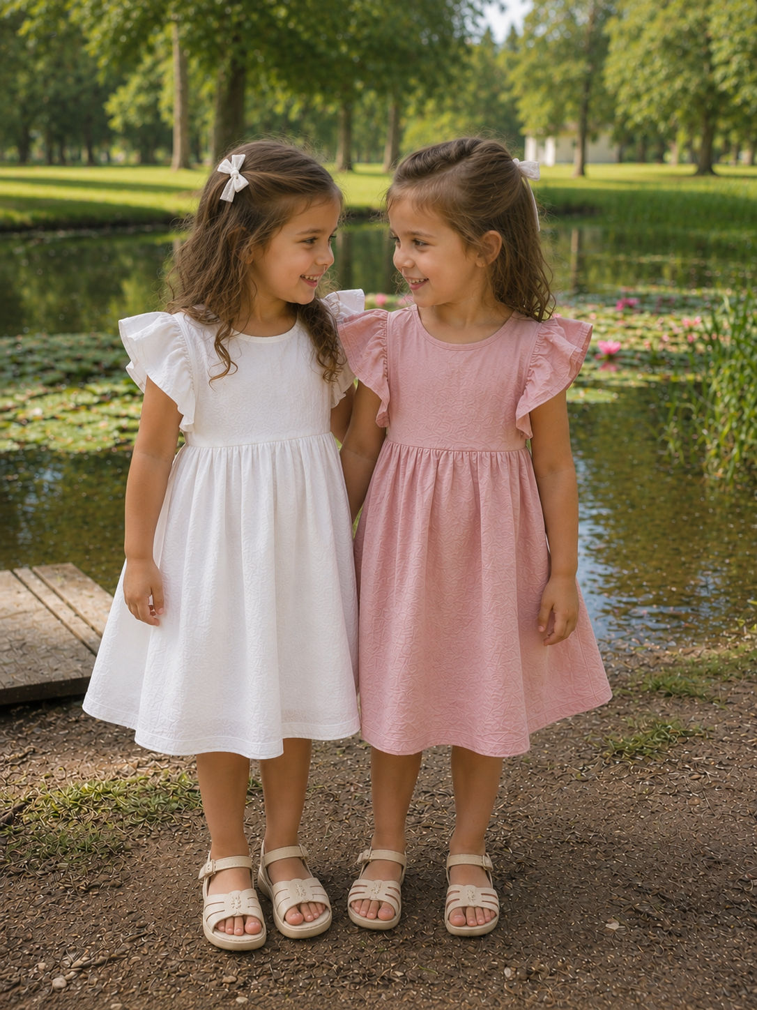 Penelope | Flutter Sleeve Cotton Dress
