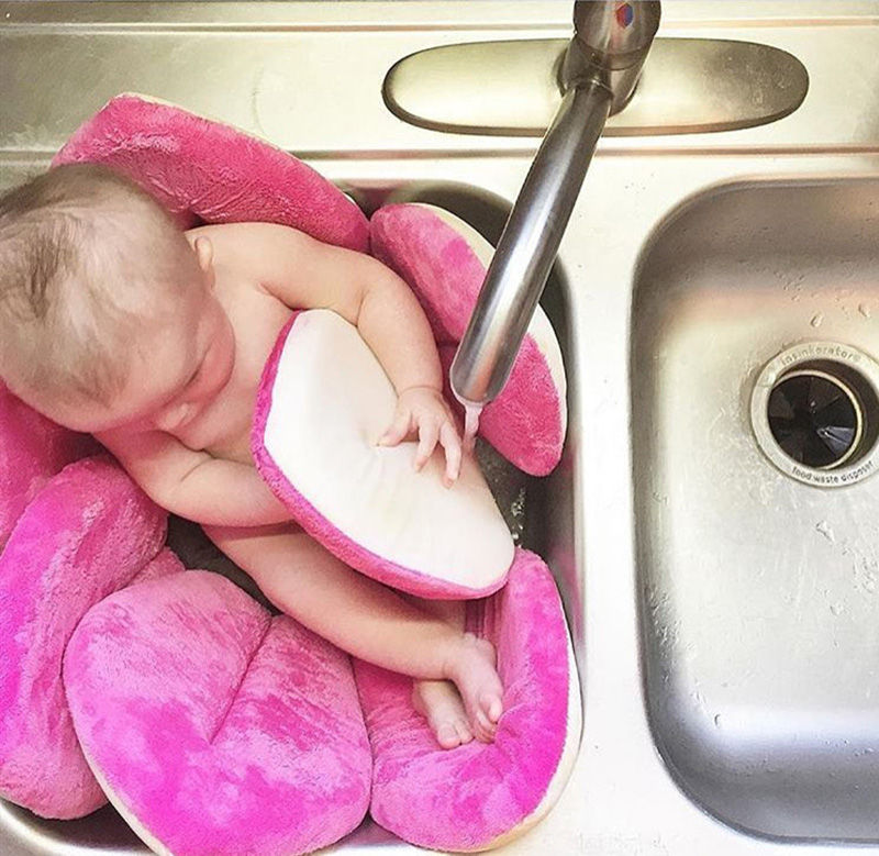 Thumbnail: Baby Petal Infant Bathing Mat | Blooming Flower Seat for Sink