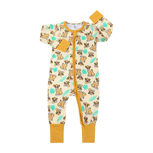 Thumbnail: Cotton Zipper Romper | Assorted patterns