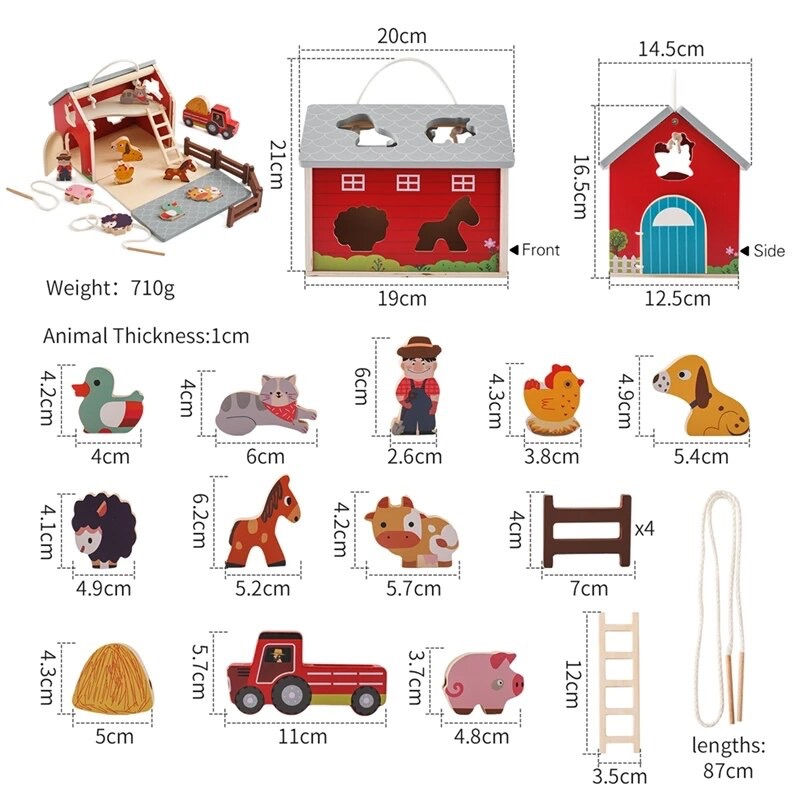 Thumbnail: Wooden Farm House | Toddler Montessori Toy 