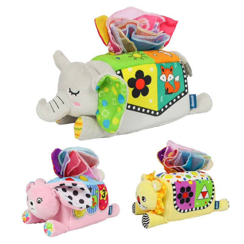 Thumbnail: Animal Plush Pull Tissue Toy for Babies