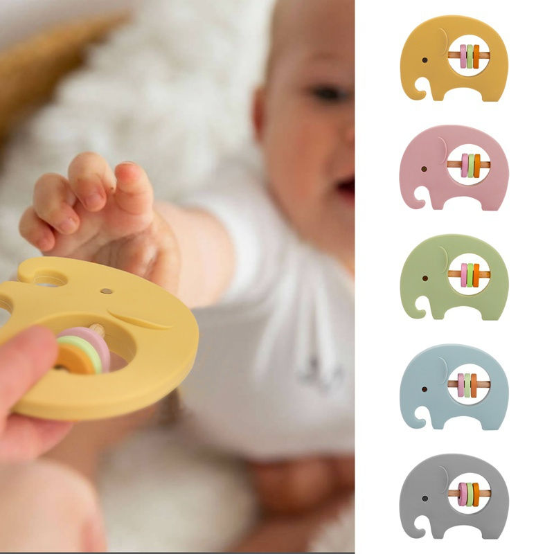 Thumbnail: Elephant Rattle Teether