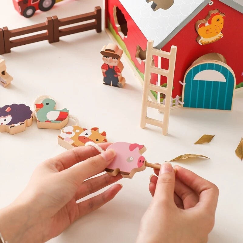 Thumbnail: Wooden Farm House | Toddler Montessori Toy 