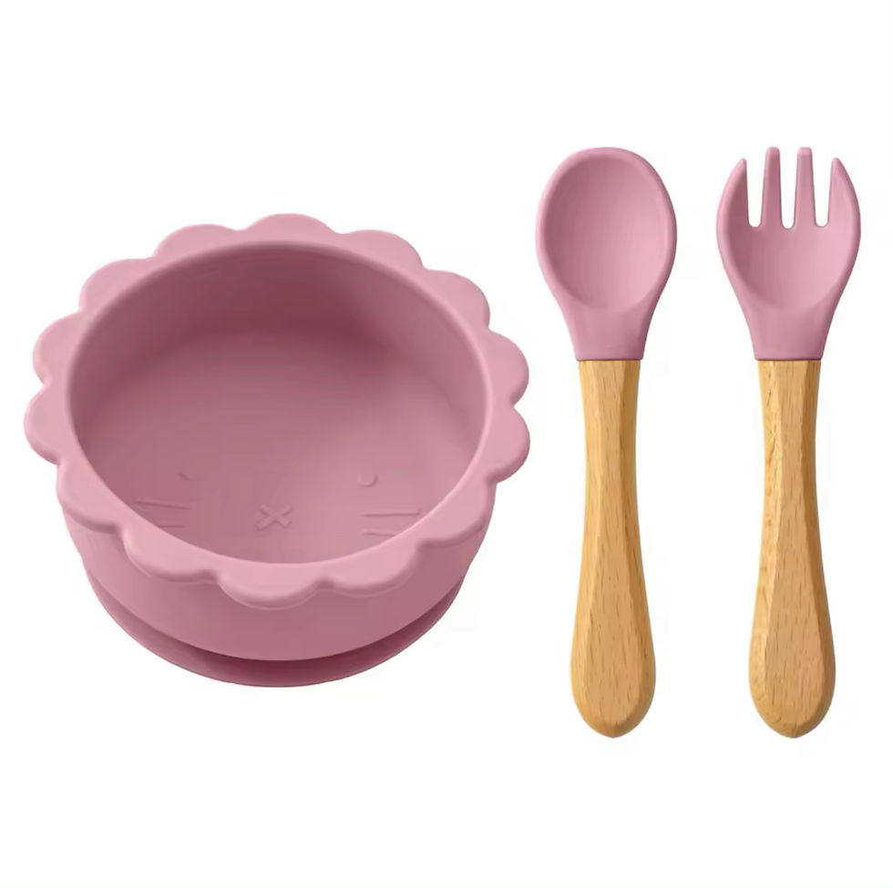 Thumbnail: Kitten Themed 3 Pcs Set - Bowl, Fork and Spoon