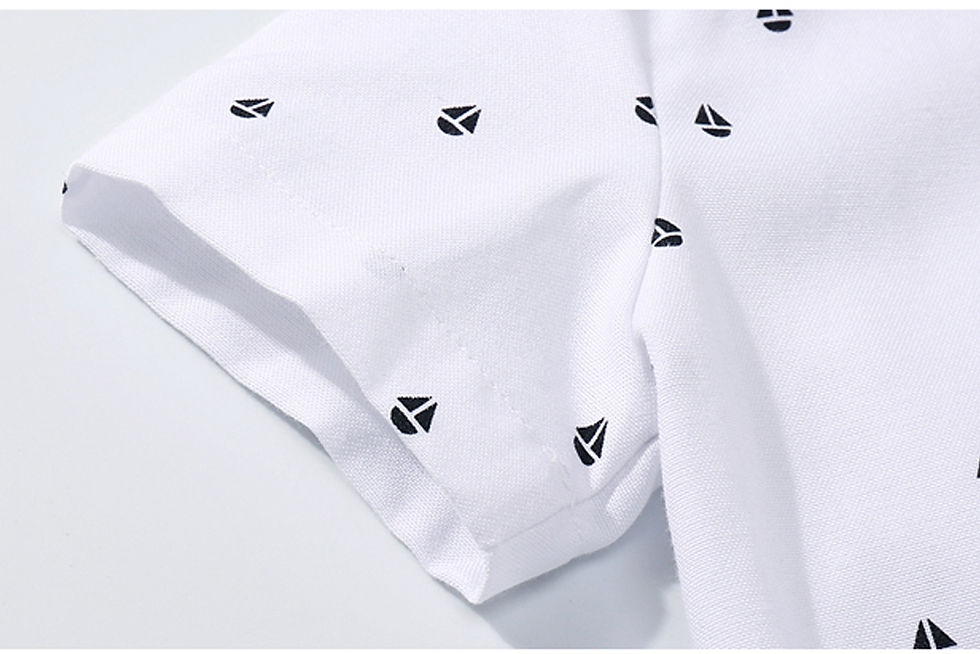 Thumbnail: Sailboat Printed Suspender Shorts & Romper Suit Set