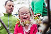 Smiling girl with flowers