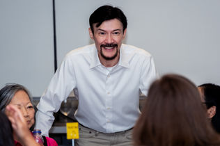 Partner of the deceased at a celebration of life luncheon in Toronto, Canada.