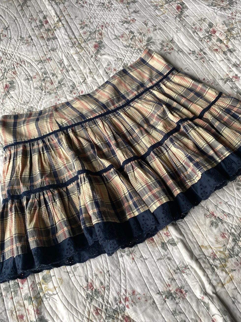 Thumbnail: Very Cute Patterned Mini Skirt