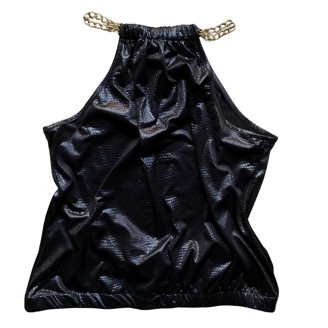 Y2k Faux Snake Skin Top