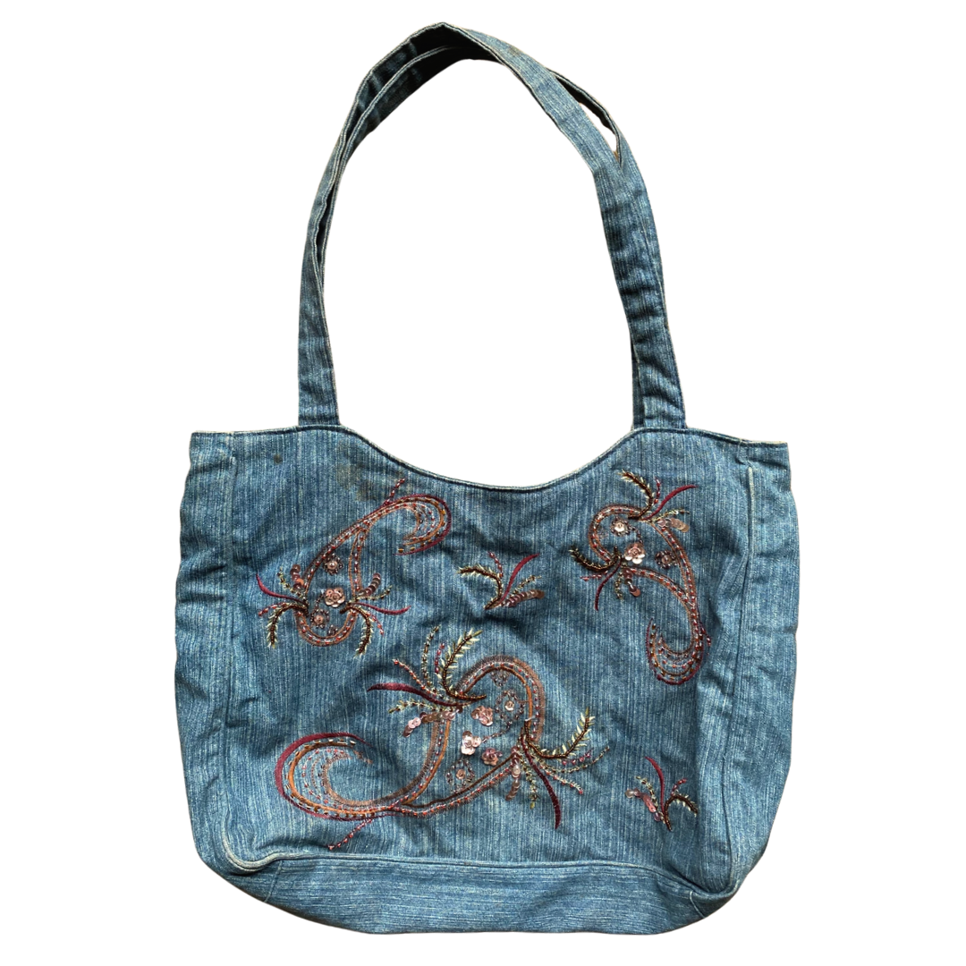 Vintage Y2k Denim Tote Bag