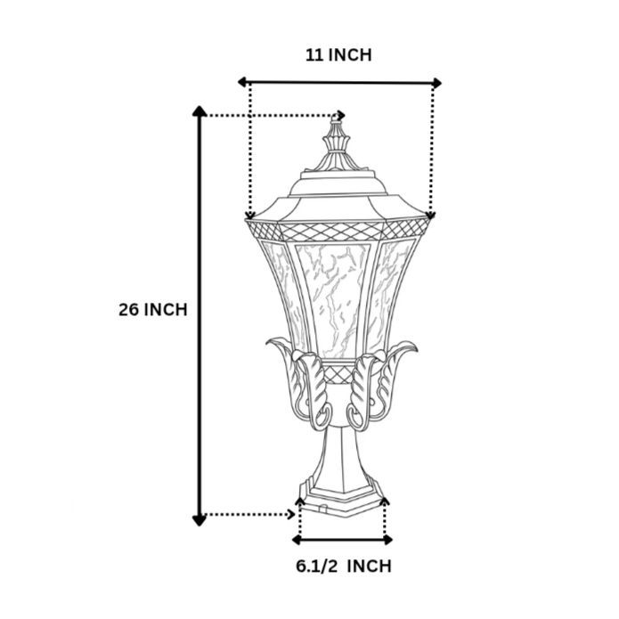 Thumbnail: DK25 1061 GATE LIGHT BIG ANTIQUE 